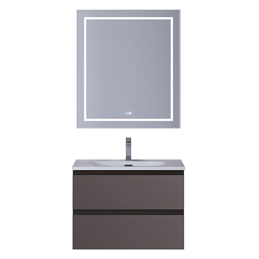 BelBagno Тумба с раковиной Kraft 39-70 подвесная Темно-Серый матовый с раковиной BB-8099-3-70 – фотография-14